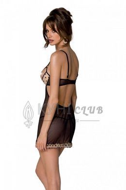 Еротичний пеньюар Passion MARINA CHEMISE, XXL/XXXL, beige 107729 фото