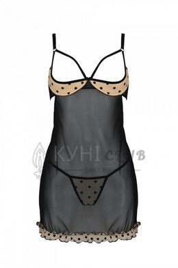 Еротичний пеньюар Passion MARINA CHEMISE, XXL/XXXL, beige 107729 фото