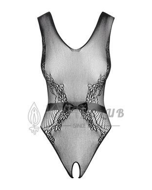 Сетчатый бодистокинг с доступом Obsessive B115 teddy S/M/L, черный 105188 фото