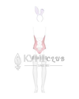 Эротический костюм зайки Obsessive Bunny suit 4 pcs costume pink L/XL, розовый, топ с подвязками, тр 105239 фото