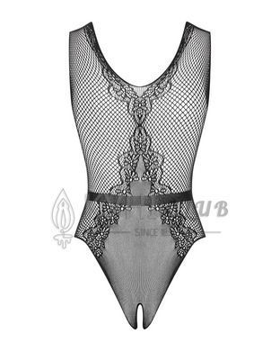 Сетчатый бодистокинг с доступом Obsessive B115 teddy S/M/L, черный 105188 фото