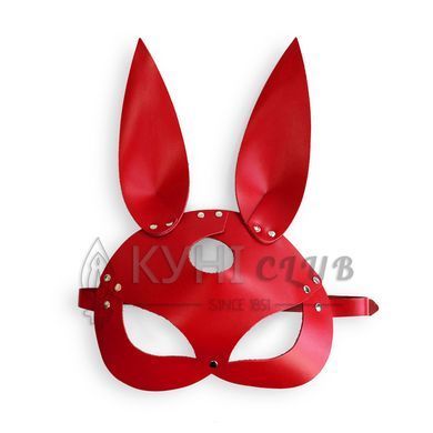 Шкіряна маска Зайчика Art of Sex - Bunny mask, колір Червоний 107660 фото
