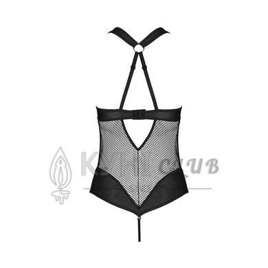 Сітчастий боді з халтером Passion Amanda Body L/XL, black 102901 фото