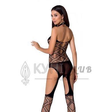 Бодистокинг Passion BS060 black, комбинезон, имитация трусиков и гольфиков 100748 фото