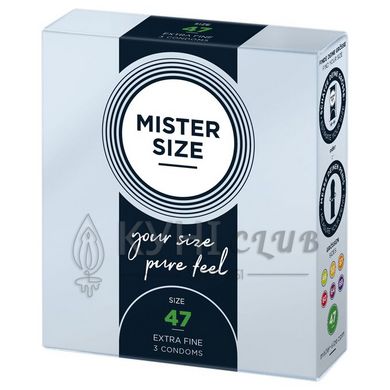 Презервативи Mister Size - pure feel - 47 (3 condoms), товщина 0,05 мм 105946 фото