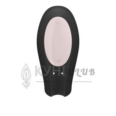 Смарт-вібратор для пар Satisfyer Double Joy Black із широким кліторальним стимулятором 101094 фото