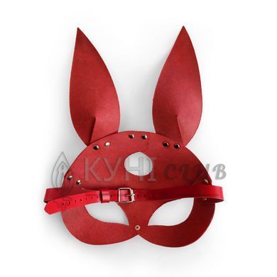 Шкіряна маска Зайчика Art of Sex - Bunny mask, колір Червоний 107660 фото