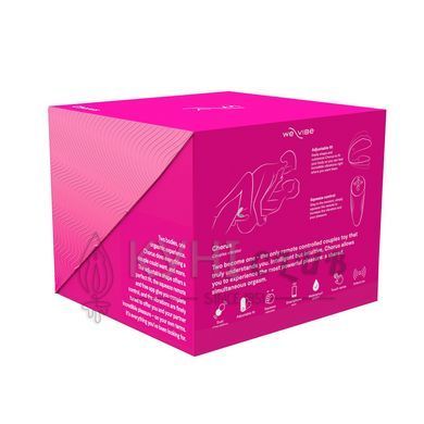Смарт-вібратор для пар We-Vibe Chorus Cosmic Pink, сенсорне керування вібраціями стисненням пульта 104887 фото