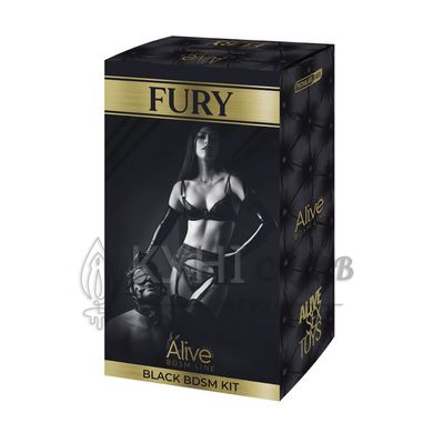 Набір для BDSM Alive FURY Black BDSM Kit, 10 предметів 104303 фото