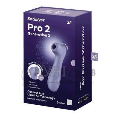 Вакуумний кліторальний стимулятор Satisfyer Pro 2 Generation 3 with Liquid Air Connect App Lilac 106271 фото