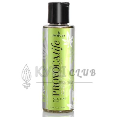 Масажна олія Sensuva: Provocatife Hemp Oil Infused Massage (125 мл) з феромонами і олією конопель 100304 фото