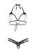 Leg Avenue Open cup bra and pearl panty OS Black 105905 фото 9