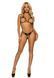 Leg Avenue Open cup bra and pearl panty OS Black 105905 фото 3