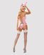 Эротический костюм зайки Obsessive Bunny suit 4 pcs costume pink L/XL, розовый, топ с подвязками, тр 105239 фото 4