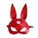 Шкіряна маска Зайчика Art of Sex - Bunny mask, колір Червоний 107660 фото 3