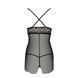 Прозора сорочка приталена Passion QUENTRIS CHEMISE L/XL, black, трусики 109162 фото 6