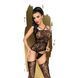 Бодістокінг Penthouse Magical Mistress XL Black, відкритий доступ, квітковий декор, імітація панчіх 104444 фото 1