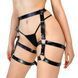 Шкіряні гартери Art of Sex - Melani Leather garters, Чорні L-2XL 106449 фото 2