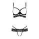 Комплект белья SARIA SET OpenBra black L/XL - Passion Exclusive: стрэпы: откртый лиф, стринги 100831 фото 5