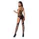 Бодистокинг Passion BS060 black, комбинезон, имитация трусиков и гольфиков 100748 фото 4