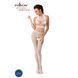 Бодістокінг Passion BS048 white, комбінезон, імітація колгот та відкритого топа 109416 фото 2