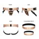 Трусы для страпона Strap-On-Me Leatherette Harness Curious Holographic Rose Gold 105787 фото 2