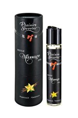 Масажна олія Plaisirs Secrets Vanilla (59 мл) з афродизіаками, їстівна, подарункове паковання 108729 фото