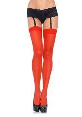 Сексуальні панчохи під підв&rsquo;язки Leg Avenue Sheer Stockings Red, plus size 105987 фото