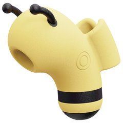 Вакуумний стимулятор із мікрострумами KISSTOY Beebe Yellow, на палець 104530 фото