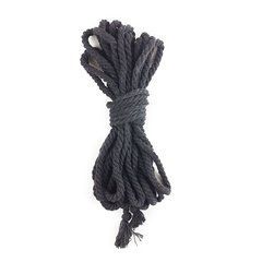 Бавовняна мотузка BDSM 8 метрів, 6 мм, черний колір 103109 фото
