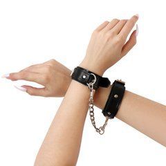 Наручники із екошкіри Art of Sex - Handcuffs Emoji, колір чорний 108549 фото