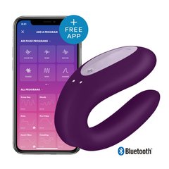 Смарт-вибратор для пар Satisfyer Double Joy Violet с широким клиторальным стимулятором 101095 фото