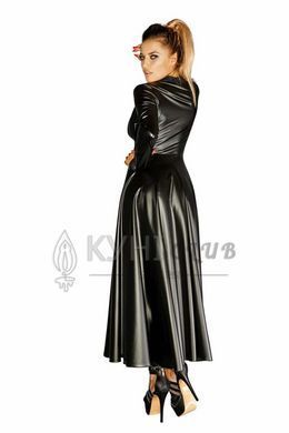 Платье-плащ с мокрым эффектом Noir Handmade F128C Powerwetlook gown coat, S 108009 фото