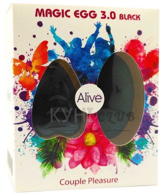 Віброяйце Alive Magic Egg 3.0 Black із пультом ДУ 101342 фото