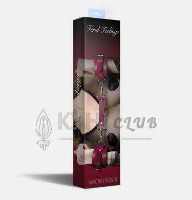 Наручники Feral Feelings - Hand Restraints, натуральная кожа, бургунди 106233 фото