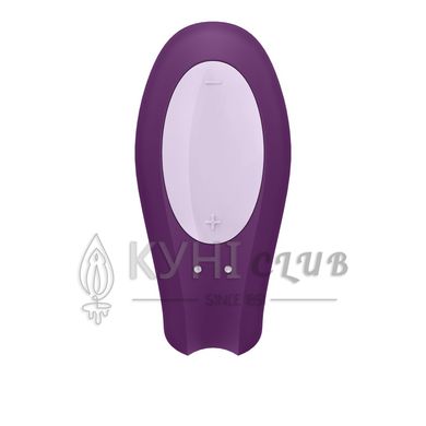 Смарт-вібратор для пар Satisfyer Double Joy Violet із широким кліторальним стимулятором 101095 фото