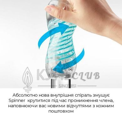 Мастурбатор Tenga Spinner 03 Shell с упругой стимулирующей спиралью внутри, упругая спираль 101695 фото