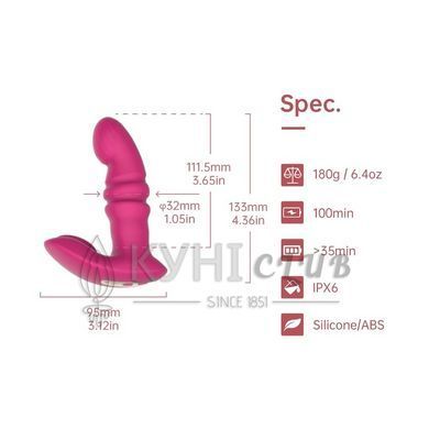 Смарт вібратор-пульсатор Fun Town Jive Pink, імітація фрикцій 106920 фото