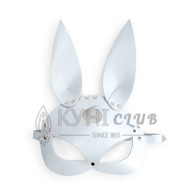 Кожаная маска Зайки Art of Sex - Bunny mask, цвет Белый 107661 фото