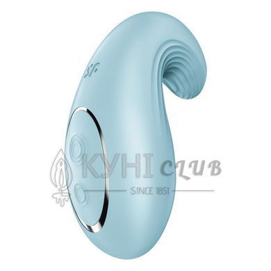 Вібратор Satisfyer Dipping Delight Light Blue, 2 мотори, гнучкий кінчик 105050 фото