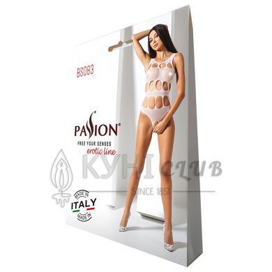 Сексуальний боді з вирізами Passion BS083 white 102598 фото