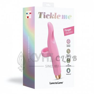 Вібратор на палець Love To Love Tickle me - BABY PINK перезаряджається, 3 варіанти використання 103009 фото