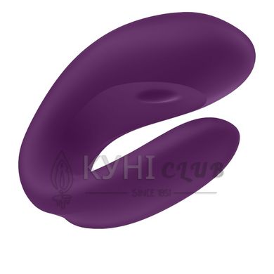 Смарт-вібратор для пар Satisfyer Double Joy Violet із широким кліторальним стимулятором 101095 фото