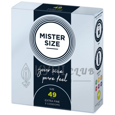 Презервативи Mister Size - pure feel - 49 (3 condoms), товщина 0,05 мм 105957 фото