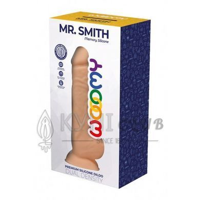 Силіконовий фалоімітатор Wooomy Mr.Smith, термореактивний, з присоскою, довжина 17,5, діаметр 3,3 см 105383 фото