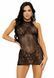 Платье-сетка со стразами Leg Avenue Rhinestone halter mini dress Black, открытая спина, one size 105856 фото 1