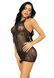 Платье-сетка со стразами Leg Avenue Rhinestone halter mini dress Black, открытая спина, one size 105856 фото 3