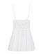 Сатиновый пеньюар с кружевом Obsessive 810-BAB-2 babydoll & thong L/XL, белый, пеньюар, танга 105139 фото 6