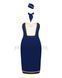 Эротический костюм стюардессы Obsessive Stewardess uniform XS/S, blue, платье, пилотка, шарф, манжет 105706 фото 2