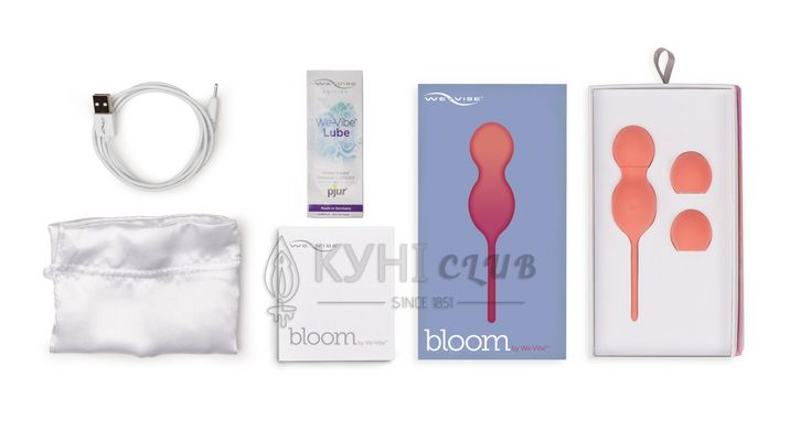 Смарт вагинальные шарики с вибрацией We-Vibe Bloom, диаметр 3,3 см, масса 45, 65, 80 г 104883 фото